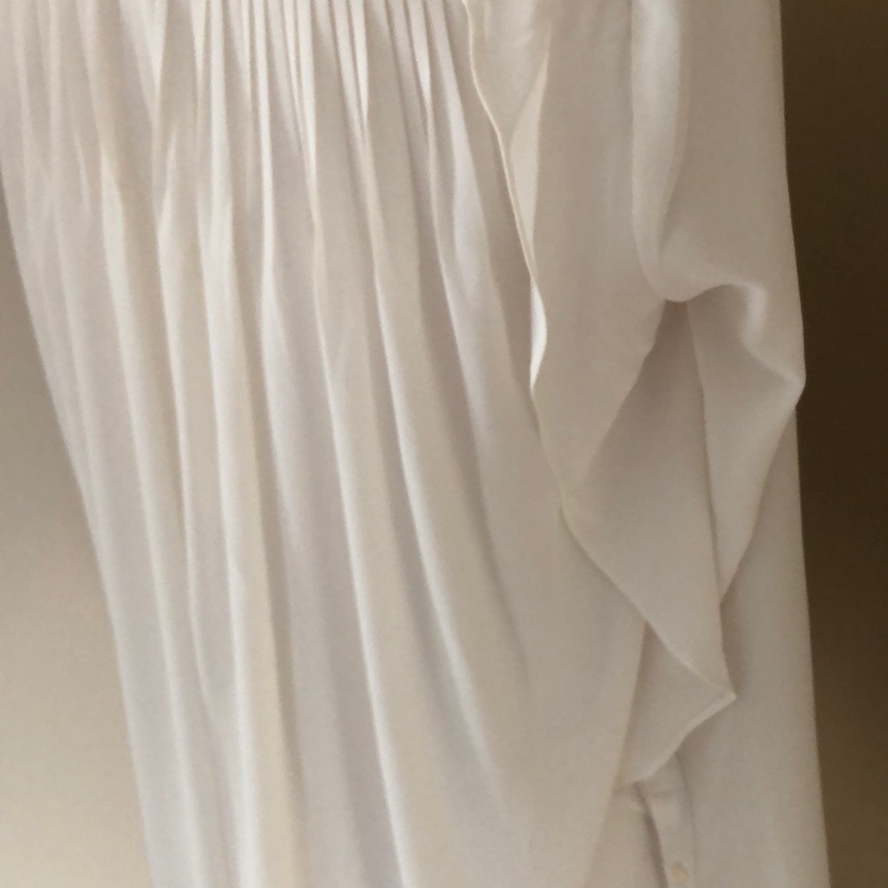 Express - Ivory Button Up With Soft Pleats - image 8